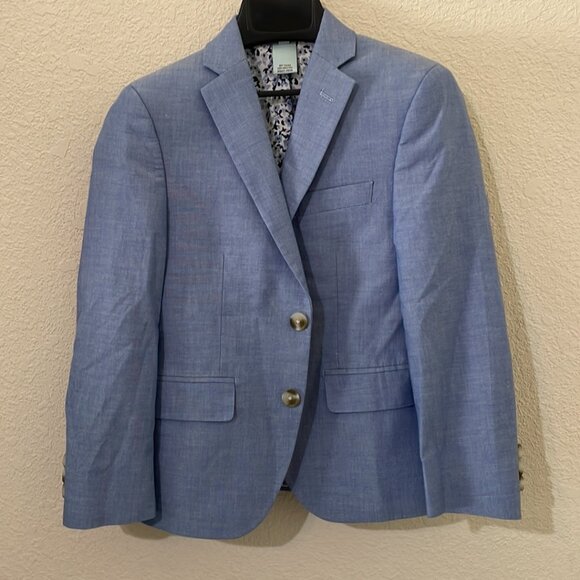 Class Club 2 piece light blue suit - jacket coat & pants Boys Size 8 - Picture 2 of 16
